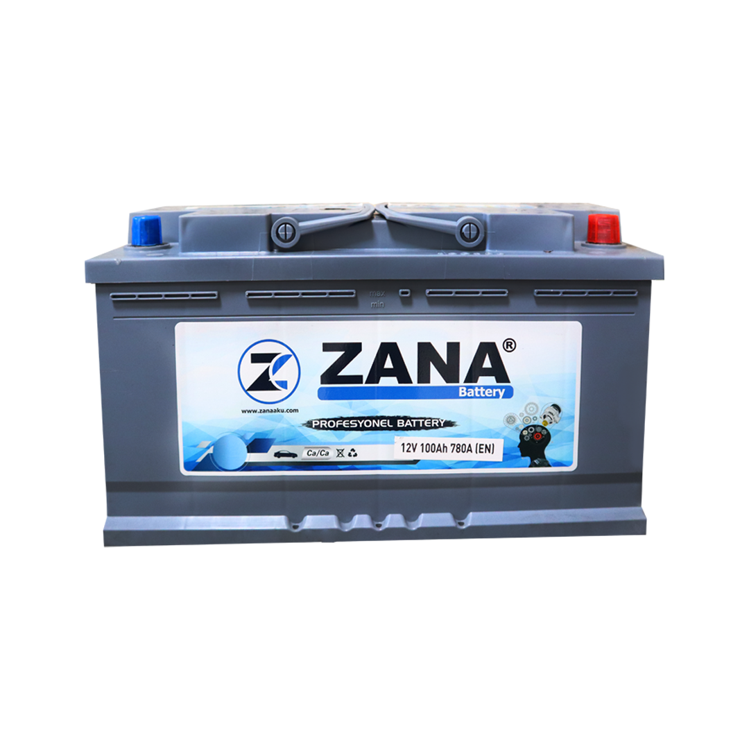 12 V 100AH 780A(EN) CA/CA BATTERY ZANA AKÜ TİCARİ  DÜZ KUTUP L5 BAKIMLI