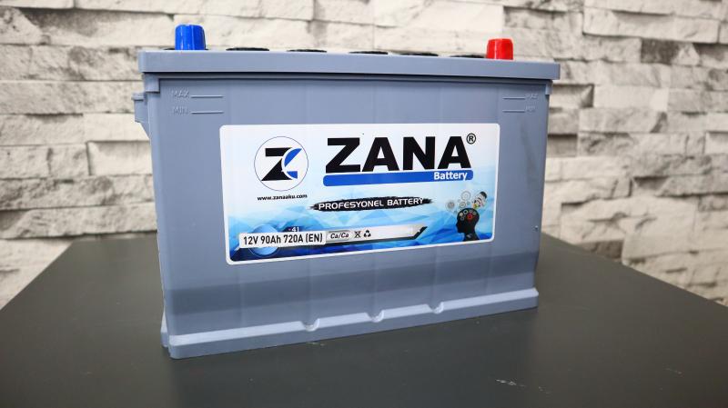 12 V 90AH 720A(EN) CA/CA BATTERY  ZANA AKÜ TİCARİ DÜZ KUTUP H3 BAKIMLI